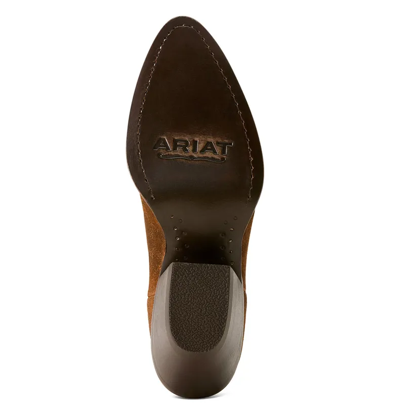 Ariat Shiloh Womens Western Boots - Dark Ginger Suede-3