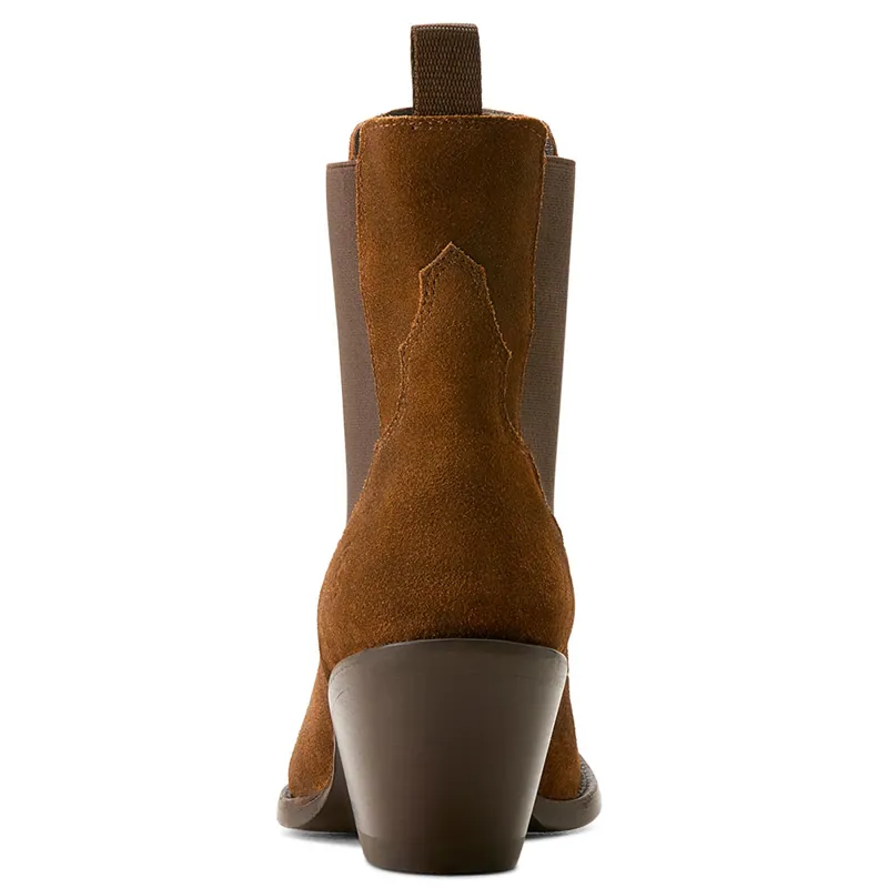 Ariat Shiloh Womens Western Boots - Dark Ginger Suede-7