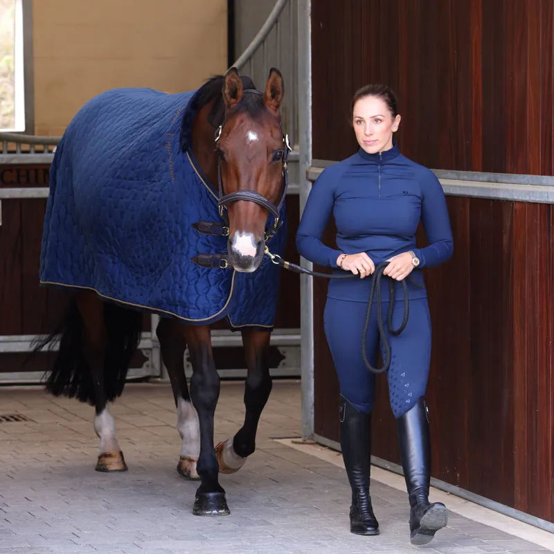 Shires Deluxe Quilted Show Rug - Navy-7