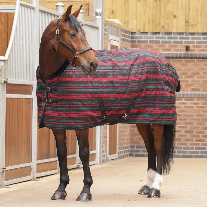 Shires Tempest Plus 200g Standard Neck Stable Rug - Red Tartan