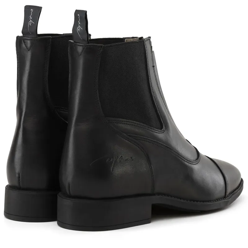 Dy'on Front Zip Short Riding Boots - Black-1
