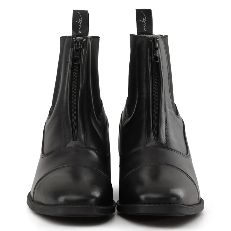 Dy'on Front Zip Short Riding Boots - Black-3
