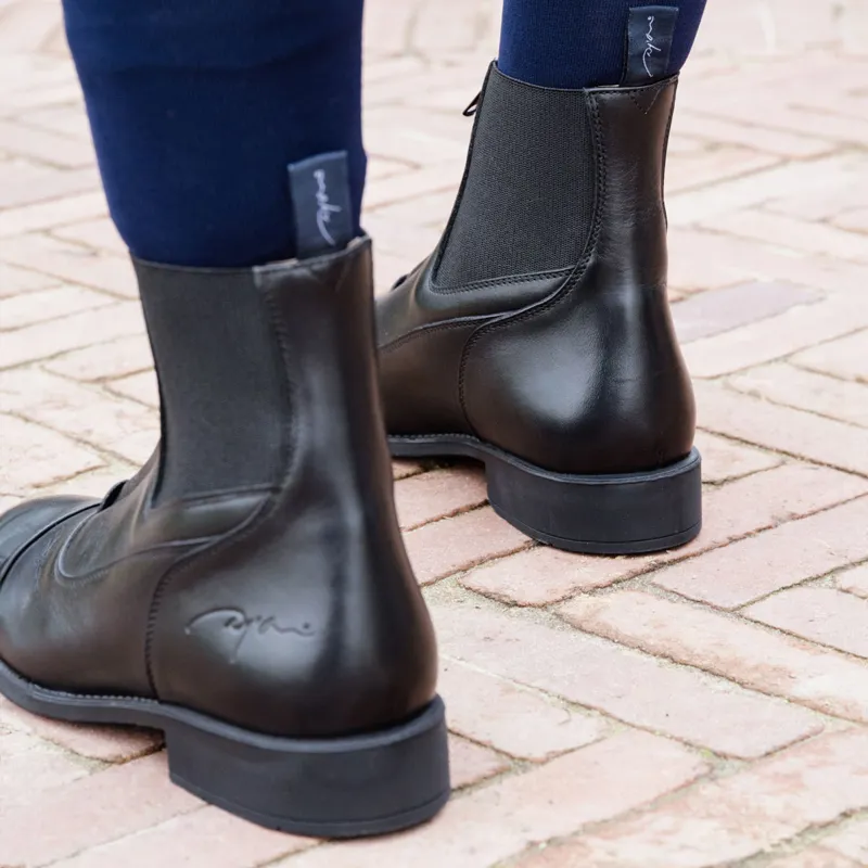 Dy'on Front Zip Short Riding Boots - Black-6