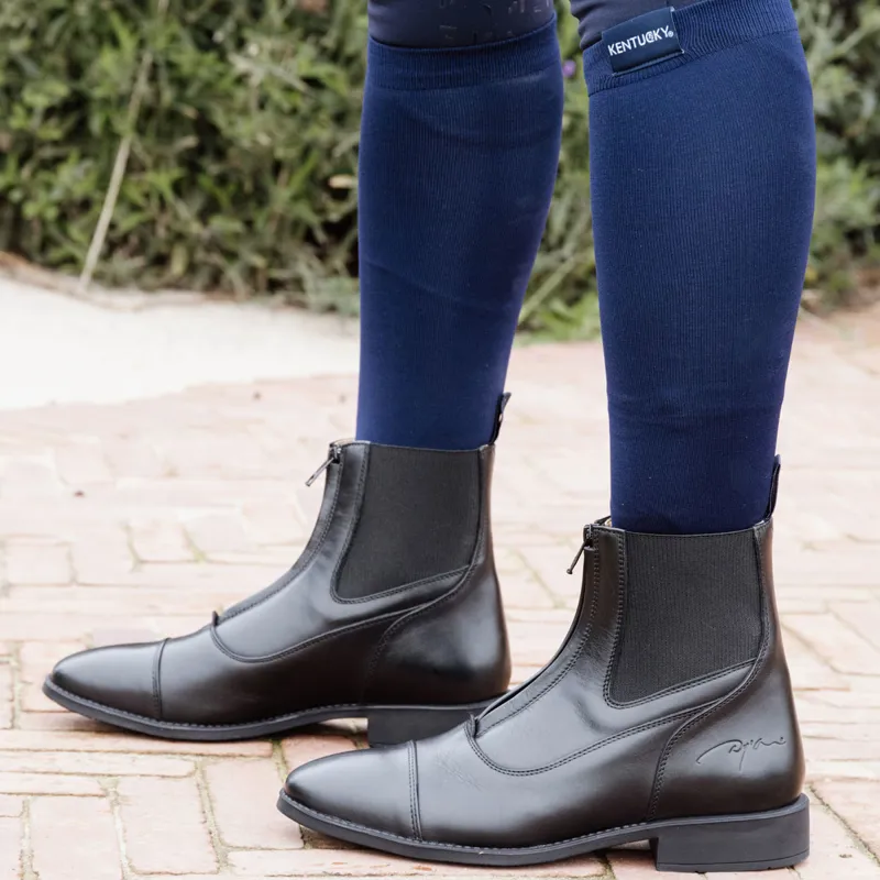 Dy'on Front Zip Short Riding Boots - Black-5