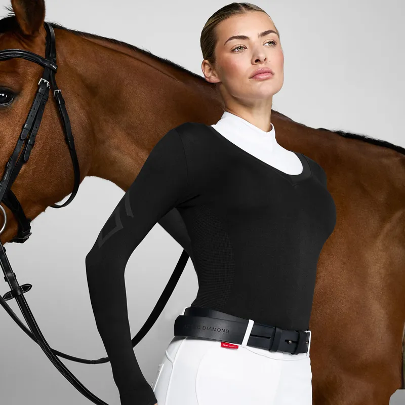 Aztec Diamond Ladies Show Sweater - Black-2