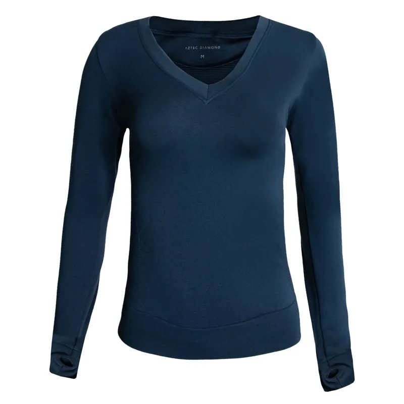 Aztec Diamond Ladies Show Sweater - Navy