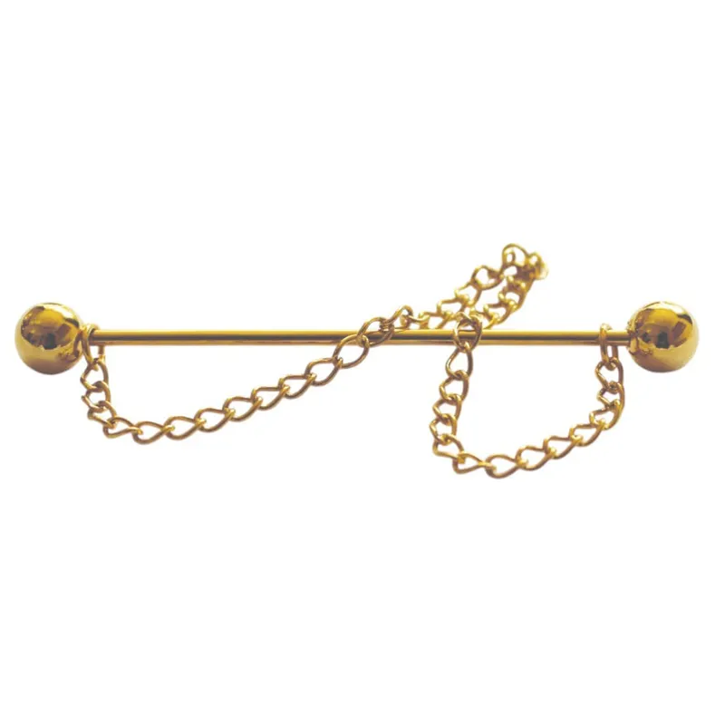 Equetech Showing Collar Pin and Chain - Gold
