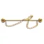 Equetech Showing Collar Pin and Chain - Gold