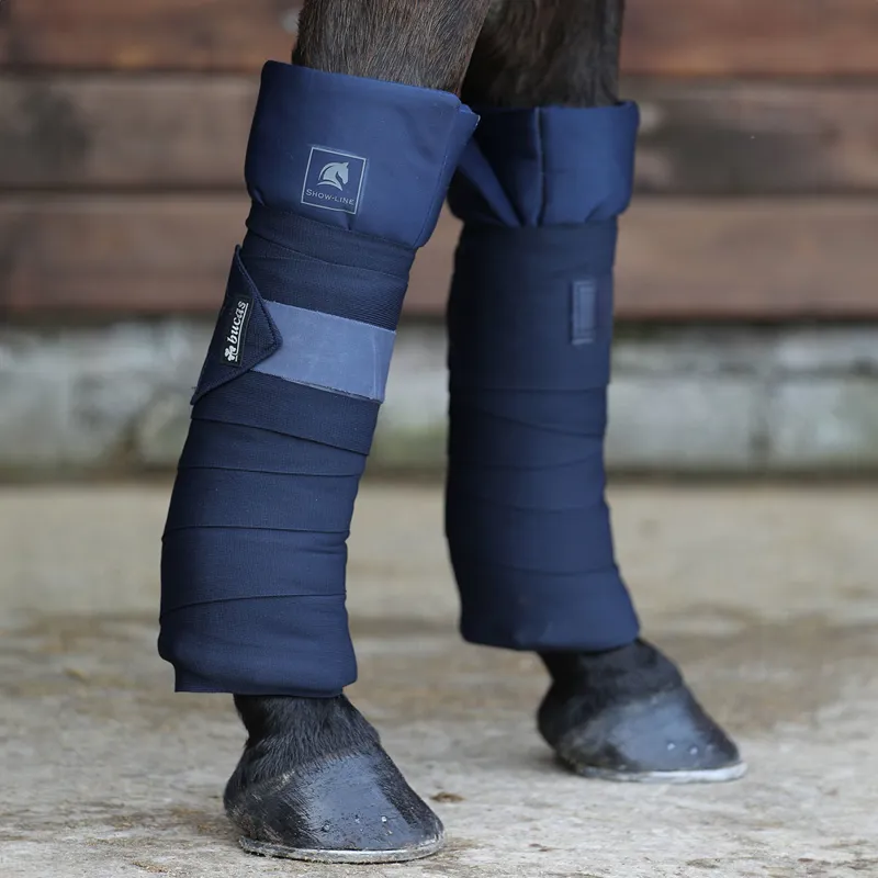 Bucas Show-Line Leg Wraps 4 Pack - Navy