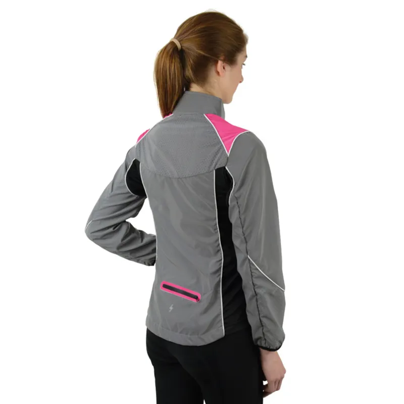 HyVIZ Silva Flash Reflective Jacket - Reflective Silver/Pink-1