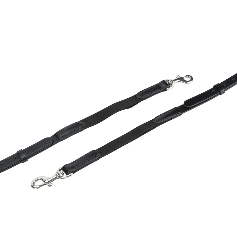 Velociti GARA Leather and Elastic Side Reins - Black-3