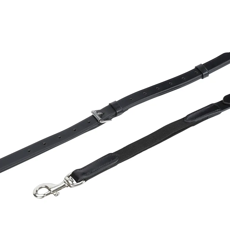 Velociti GARA Leather and Elastic Side Reins - Black-1