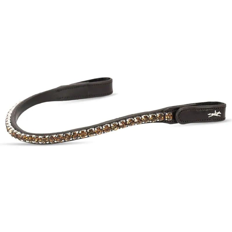 Schockemohle Siena Browband - Dark Brown/Topaz