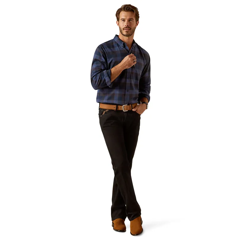 Ariat Country Simmental Mens Shirt - Navy Plaid-3