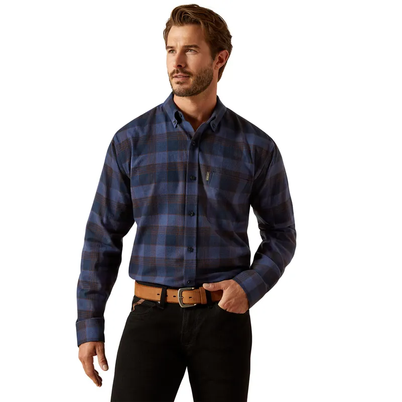 Ariat Country Simmental Mens Shirt - Navy Plaid
