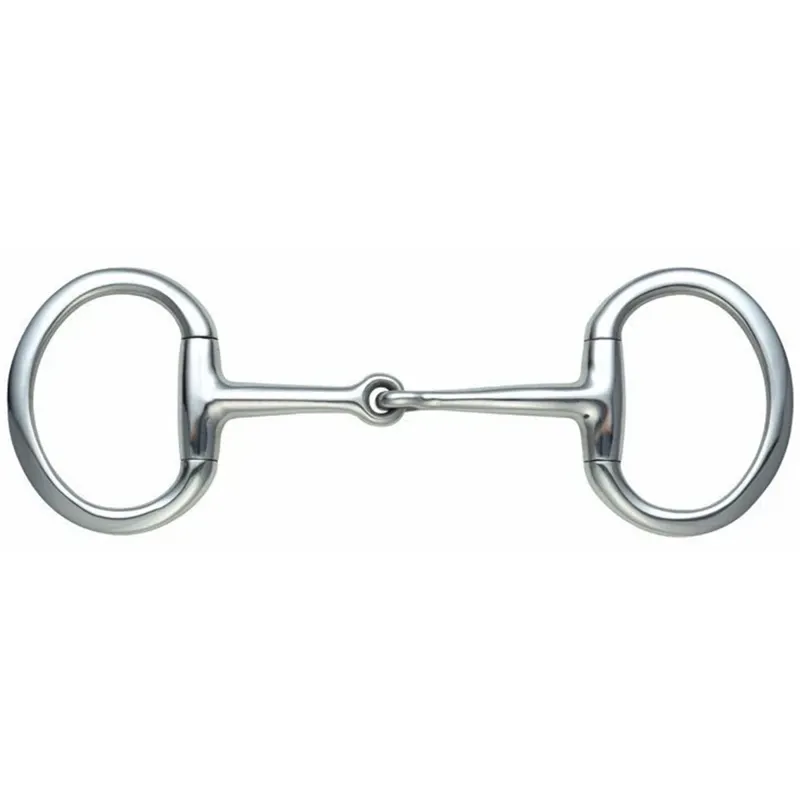 Shires Flat Ring Single Jointed Eggbutt Snaffle Bit