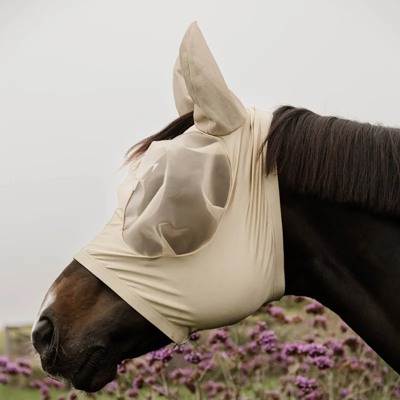 Kentucky Slim Fit Fly Mask - Beige-1