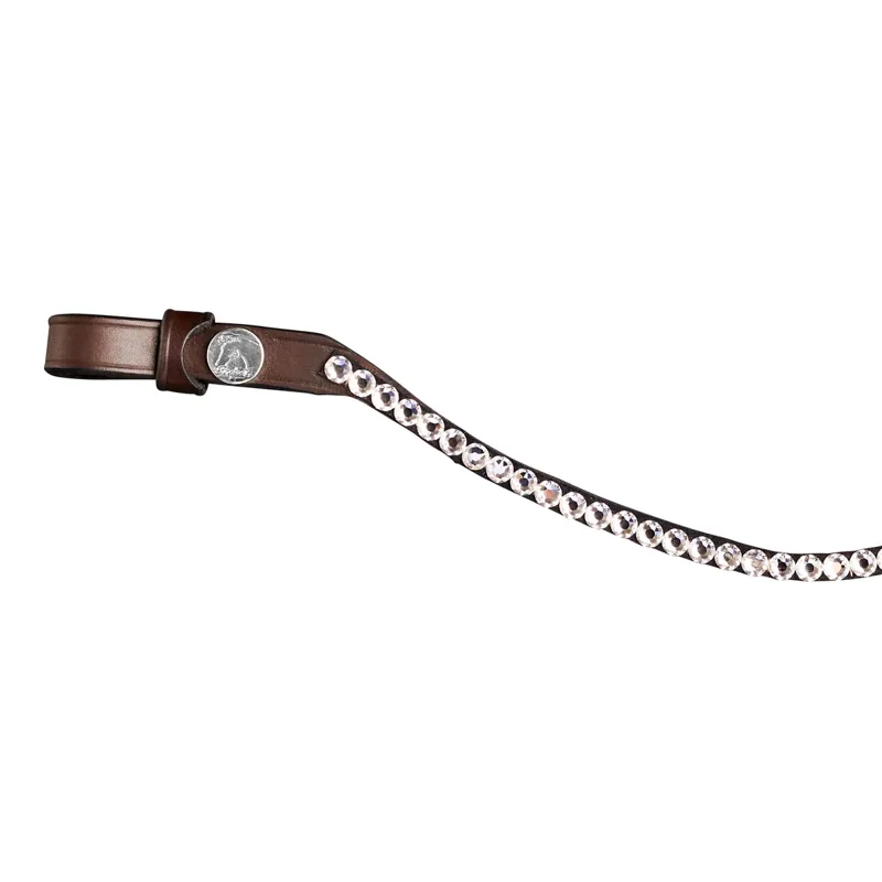 Finesse Small Swarovski Crystal Browband - Clear/Brown