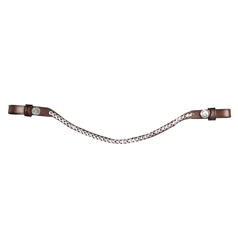 Finesse Small Swarovski Crystal Browband - Clear/Brown-1
