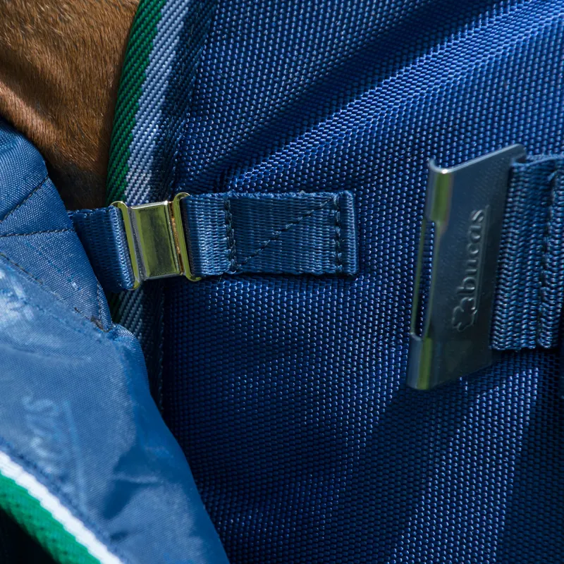 Bucas Smartex 0g Rain Standard Neck Turnout Rug - Blue-9