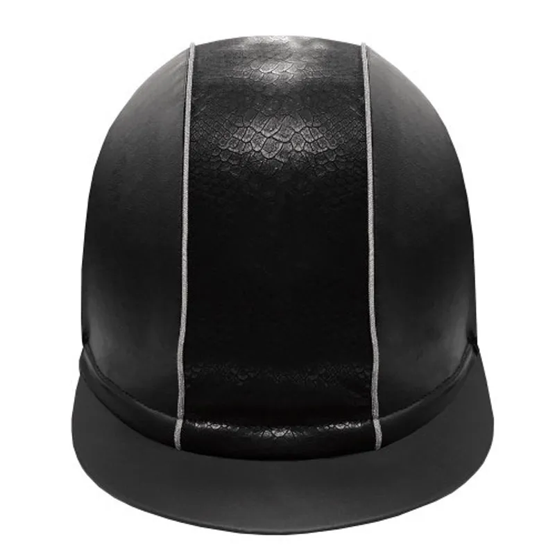 Equetech Snakeskin Competition Hat Silk - Black/Silver