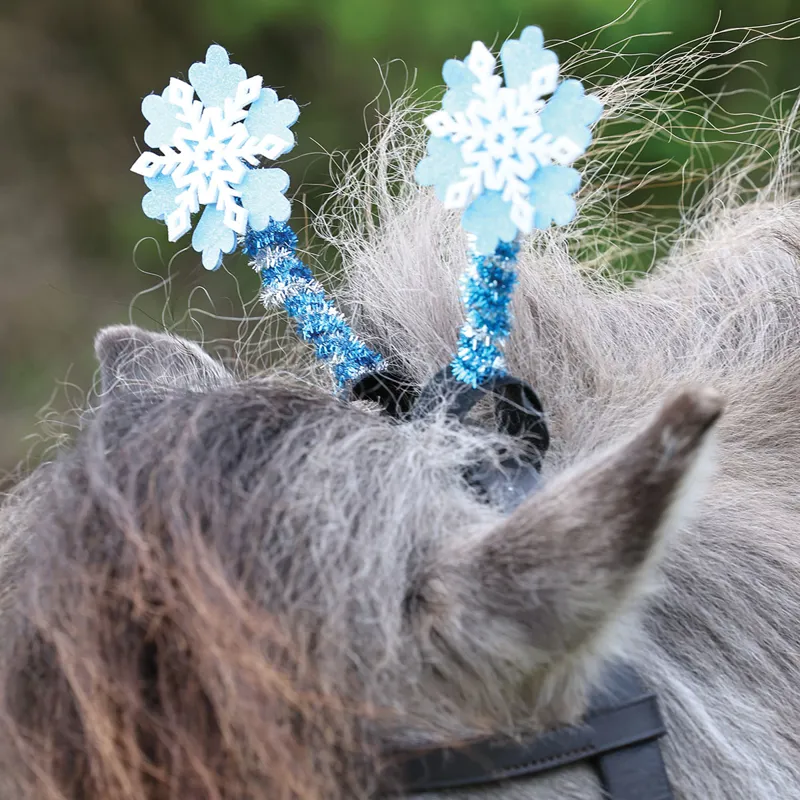 Equetech Fjord Snowflake Bridle Boppers - Light Blue-1