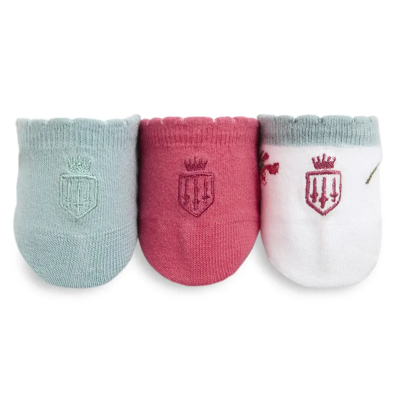 Fairfax and Favor Signature Trainer Socks 3 Pack - Floral/Cherry/Mint-2