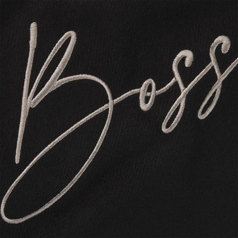 BOSS Equestrian Soft Logo Scarf - Black -3