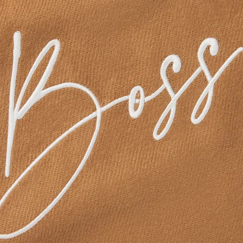 BOSS Equestrian Soft Logo Scarf - Camel-3