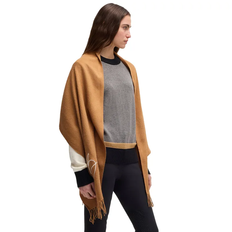 BOSS Equestrian Soft Logo Scarf - Camel-1