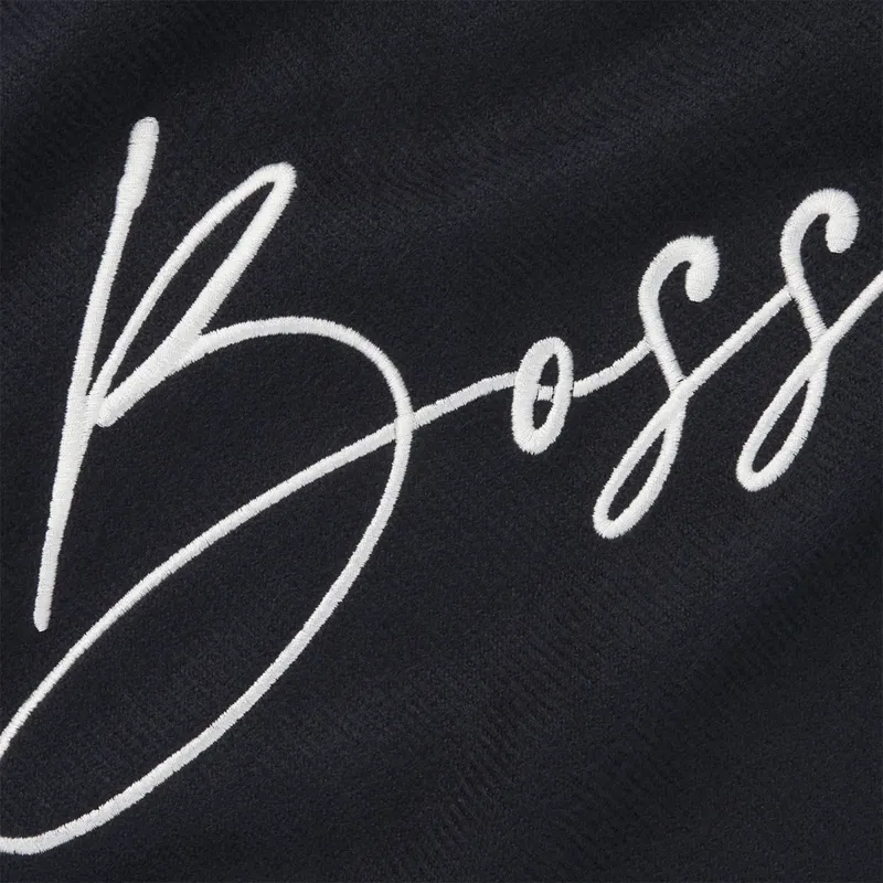 BOSS Equestrian Soft Logo Scarf - Sky Captain-1