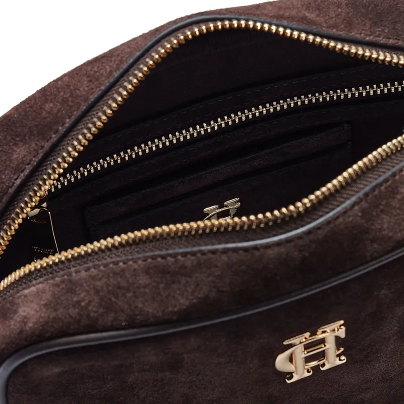 Holland Cooper Soho Camera Bag - Chocolate Suede-9