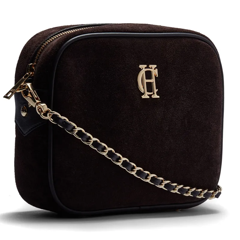 Holland Cooper Soho Camera Bag - Chocolate Suede-1