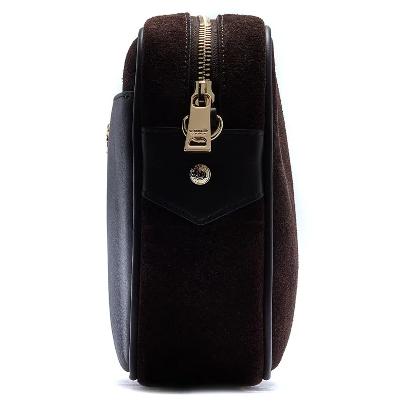 Holland Cooper Soho Camera Bag - Chocolate Suede-8