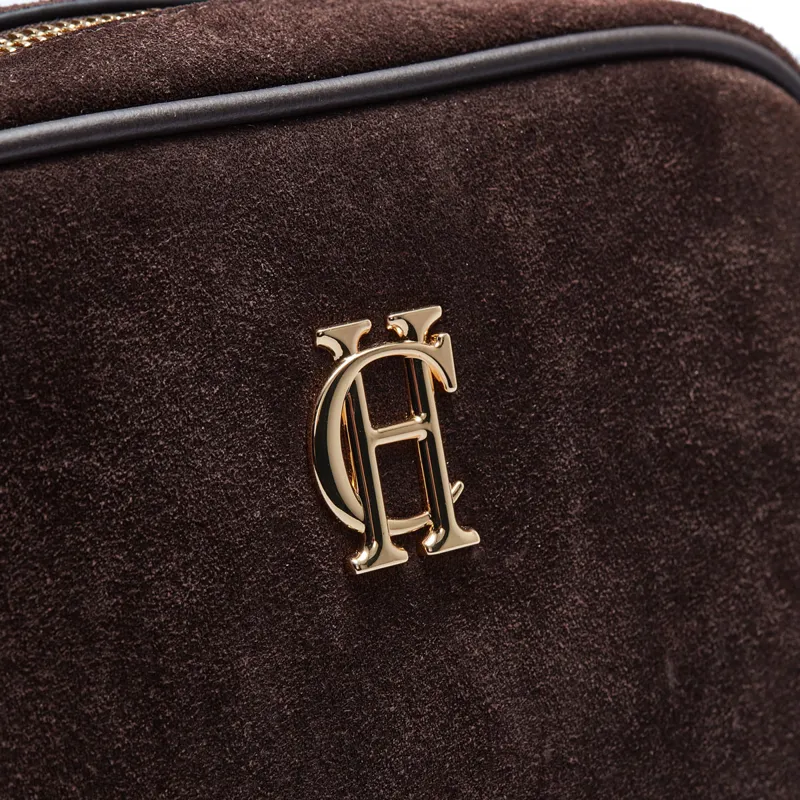Holland Cooper Soho Camera Bag - Chocolate Suede-3