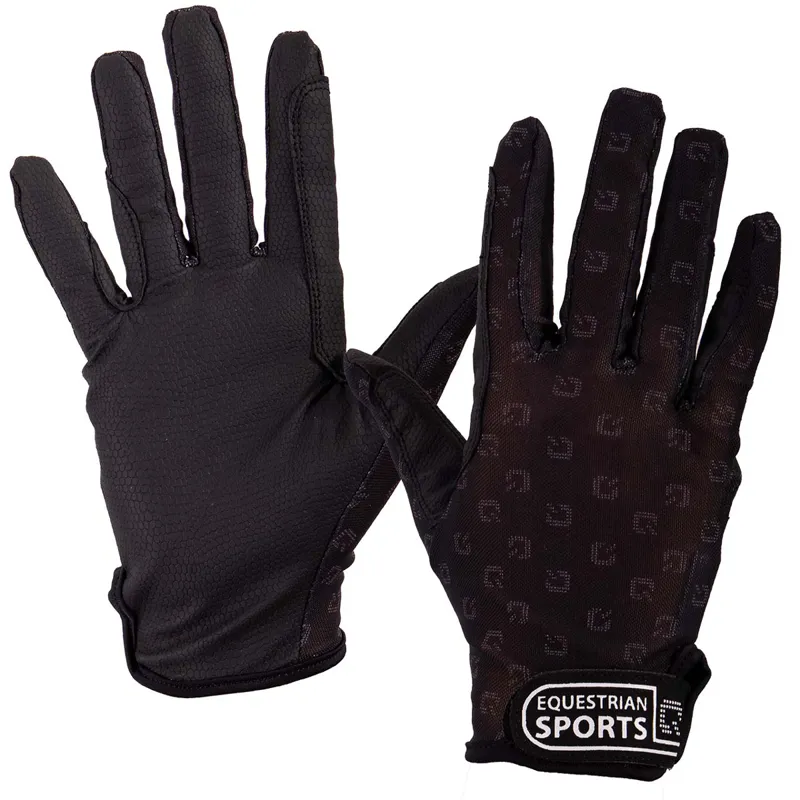 QHP Solar Mesh Ladies Riding Gloves - Black