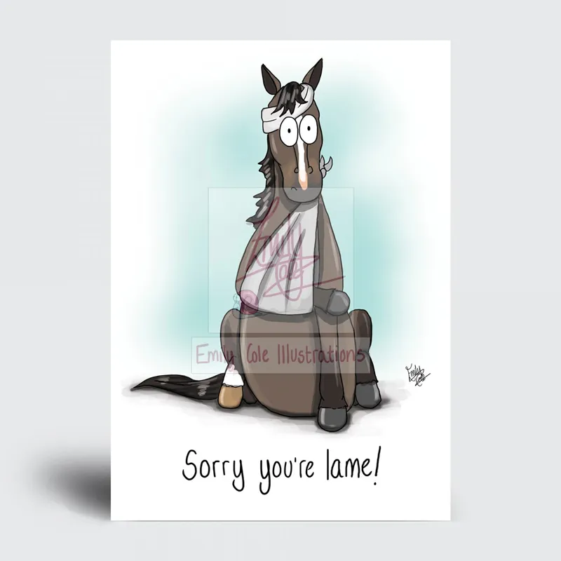 Emily Cole Greeting Card - Sorry You're Lame