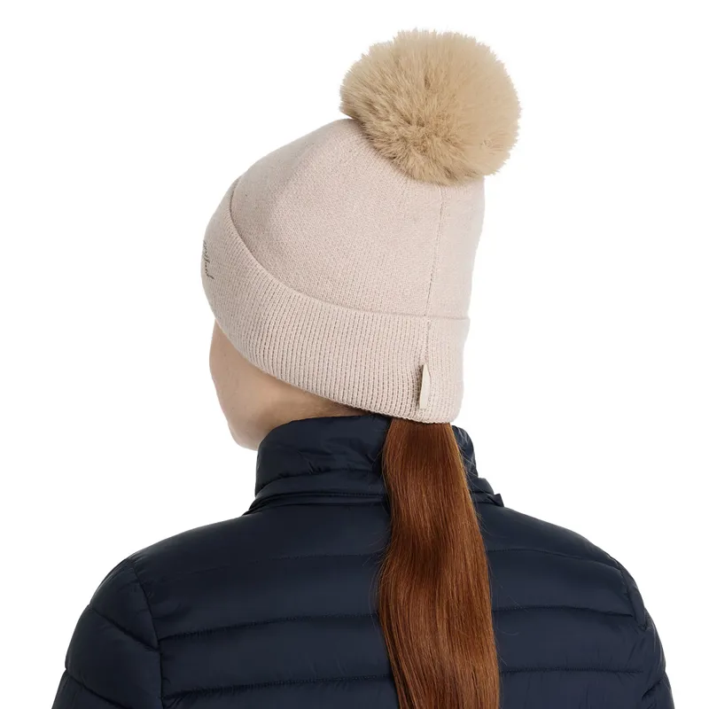 LeMieux Sparkle Beanie Bobble Hat - Stone-5