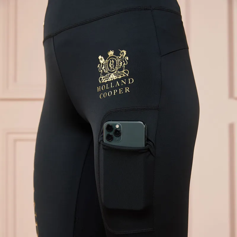 Holland Cooper Sport Legging Ladies Riding Tights - Black-3