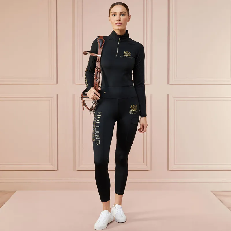 Holland Cooper Sport Legging Ladies Riding Tights - Black-5
