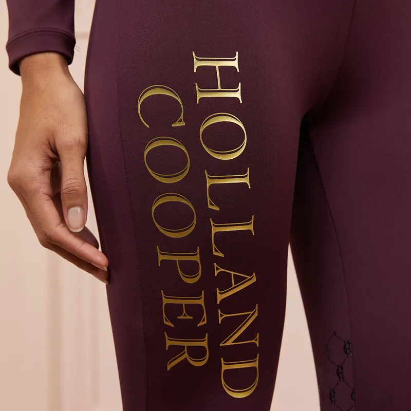 Holland Cooper Sport Legging Ladies Riding Tights - Mulberry-4