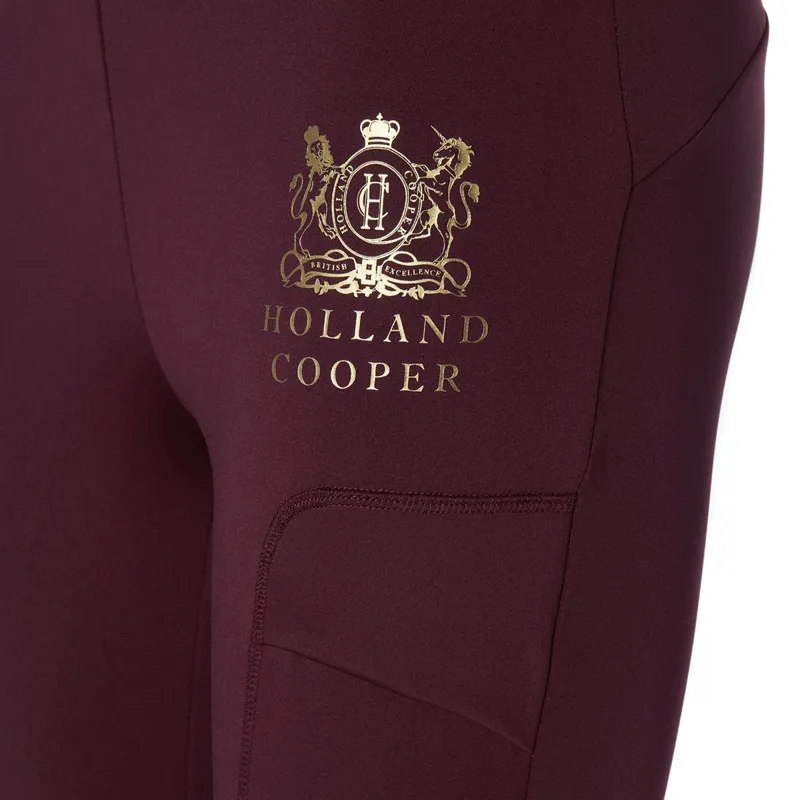 Holland Cooper Sport Legging Ladies Riding Tights - Mulberry-8