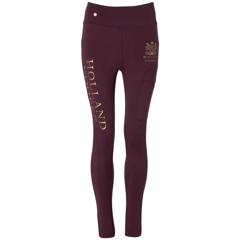 Holland Cooper Sport Legging Ladies Riding Tights - Mulberry-7