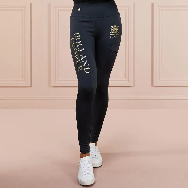 Holland Cooper Sport Legging Ladies Riding Tights - Slate