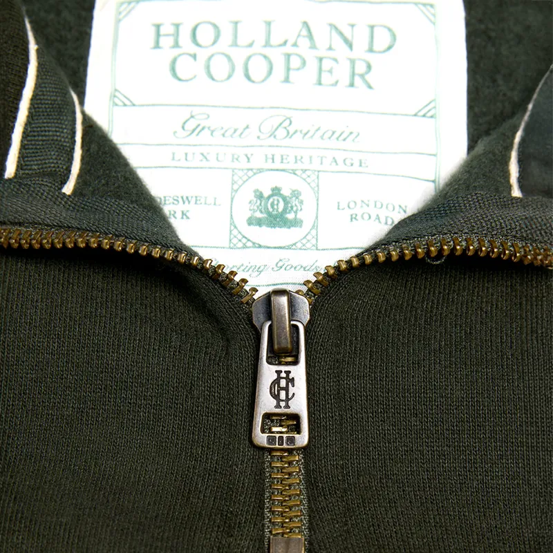 Holland Cooper Sporting Goods Henley Womens Quarter Zip - Racing Green-7