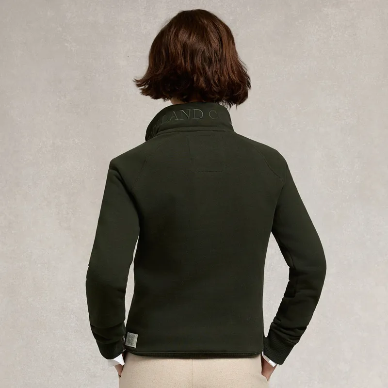 Holland Cooper Sporting Goods Henley Womens Quarter Zip - Racing Green-4