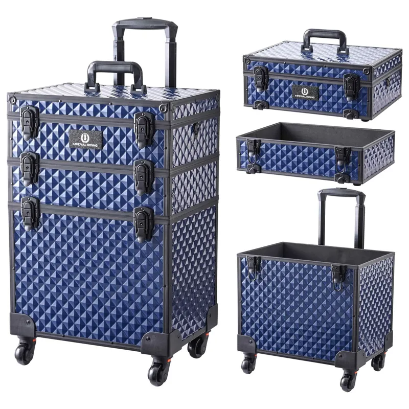 Imperial Riding StackX Deluxe Grooming Box - Sapphire