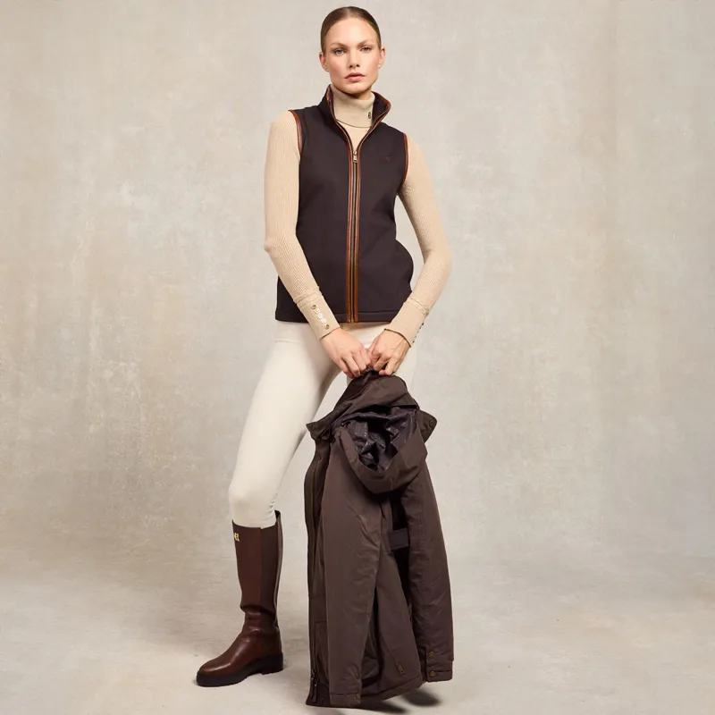 Holland Cooper Stamford Ladies 2 in 1 Country Coat - Chocolate-5