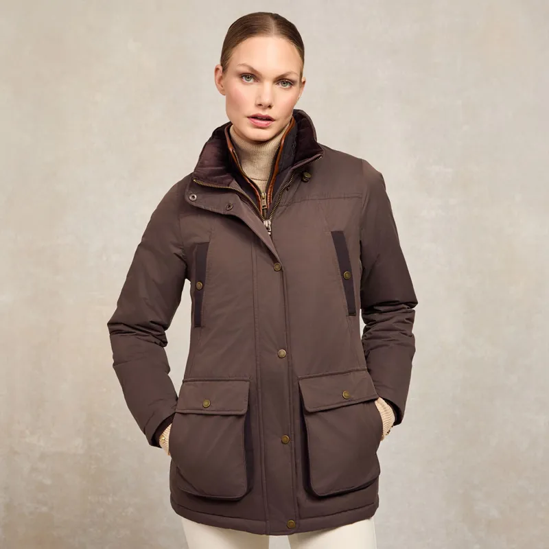 Holland Cooper Stamford Ladies 2 in 1 Country Coat - Chocolate