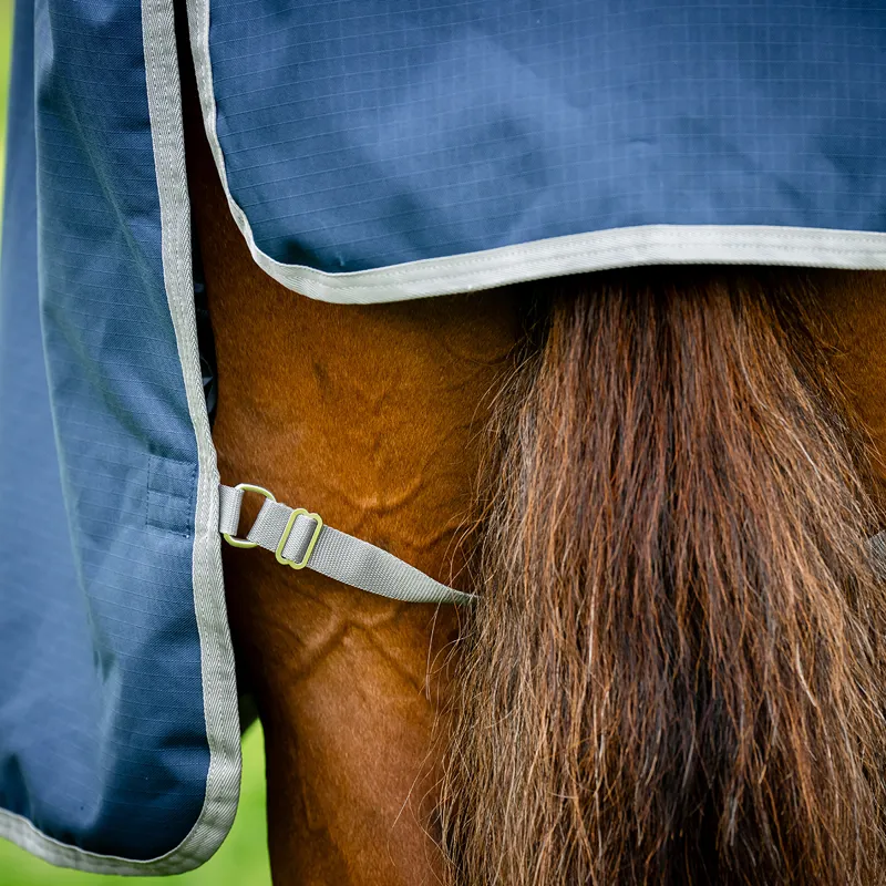 Amigo Ripstop 900D Standard Neck 0g Turnout Rug - Navy/Titanium Grey-5